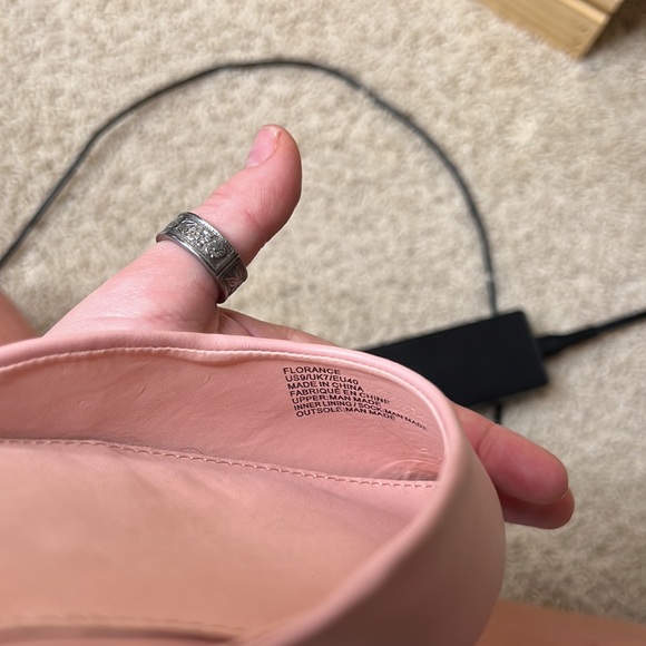 Justfab pointed toe pink flats size 9 - Picture 6 of 9